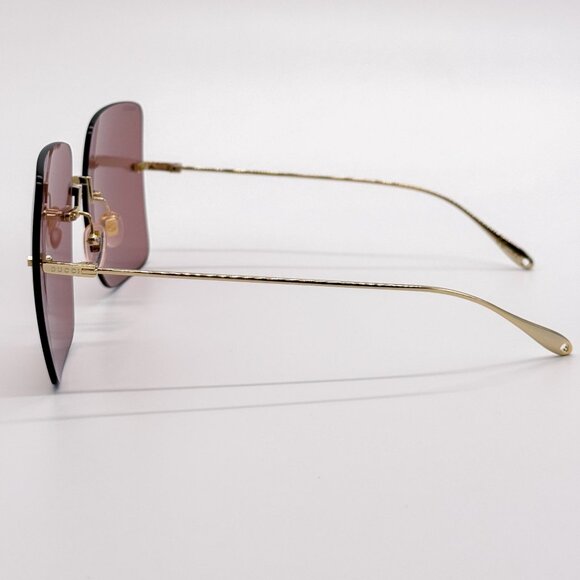 NEW GUCCI SUNGLASSES GG1147S 005 GOLD/PINK WOMEN EYEWEAR GUCCI PLUS EARRINGS main image 11